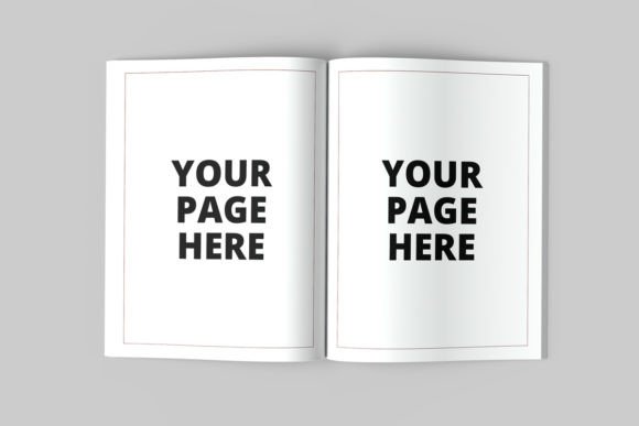 Download Isolated 8.5 X 11 Open Book Mockup - Open Collection