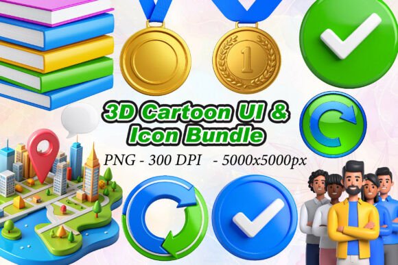 Download 3D Cartoon UI &amp; Icons - Premium Resources