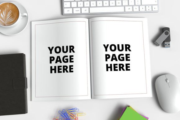Download 8.5 X 11 Open Book Mockup Psd and Jpg - Open Collection