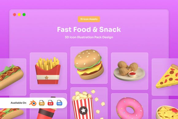 Download Clay-Style 3D Food Icons for UI &amp; Brandi - Premium Resources