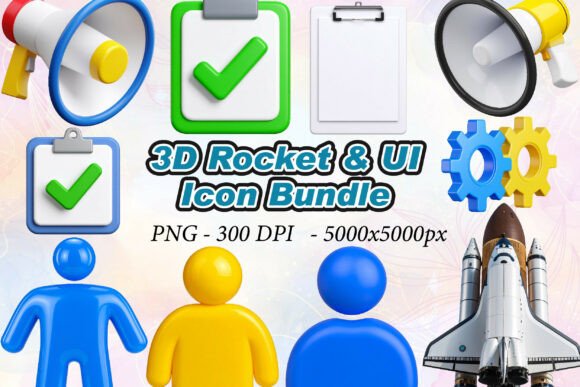 Download 3D Rocket &amp; UI Icons - Premium Resources