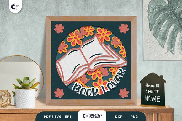 Download Floral Opened Book 3D Layered Paper Cut - Open Collection